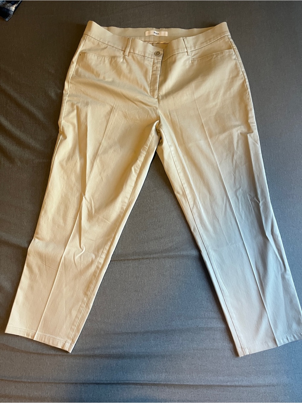 Brax Tailored Slim Crop Ankle Light Beige Pants